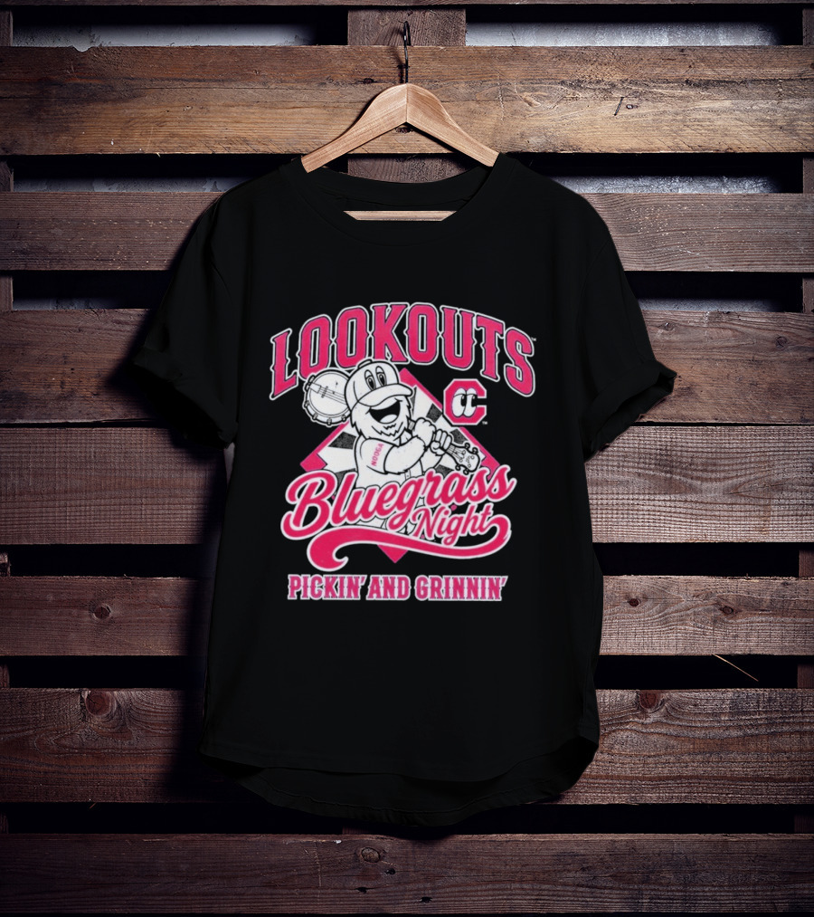 Lookouts Bluegrass Night Pickin' And Grinnin' Chattanooga Baseball C T-Shirt