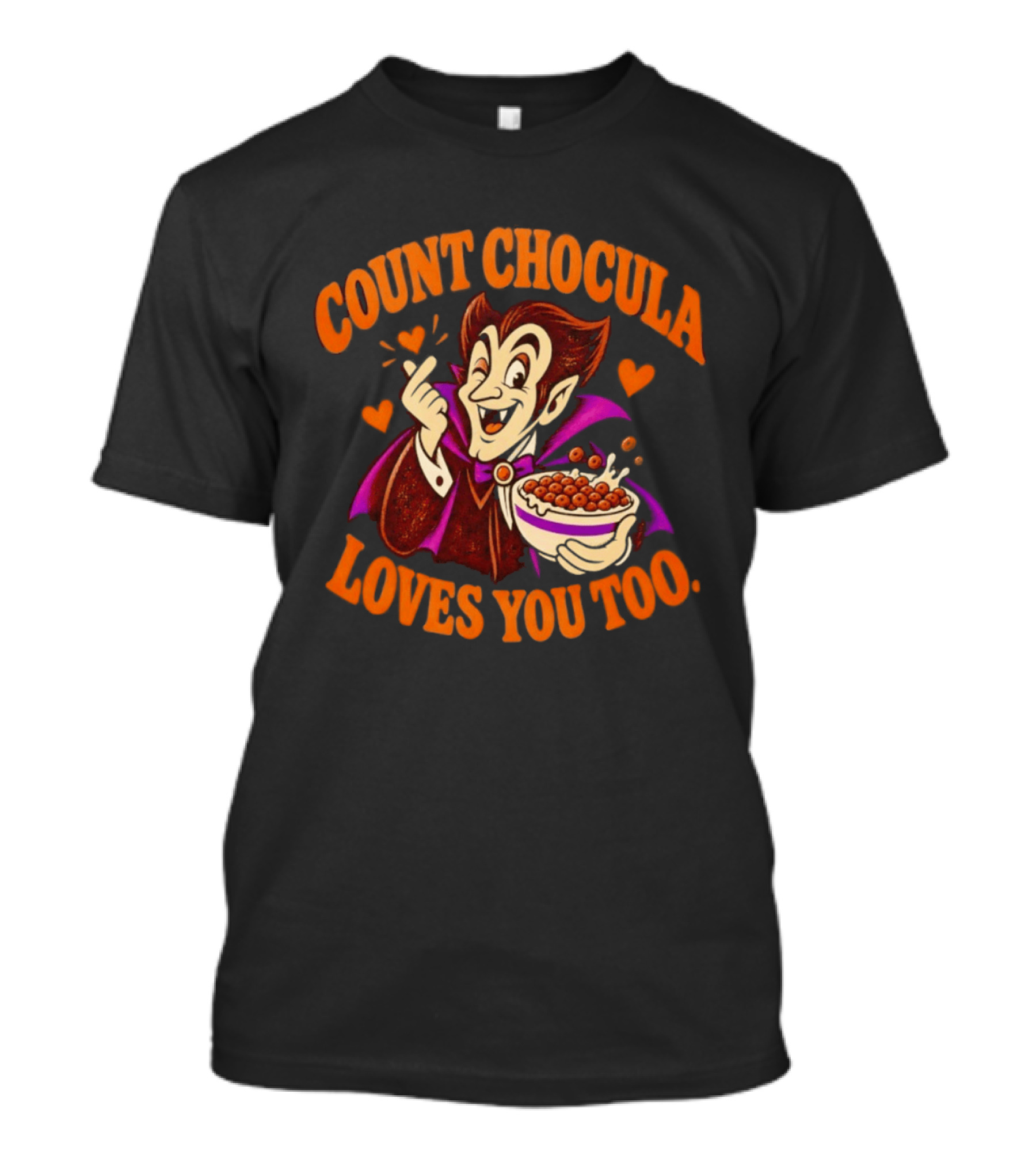 Count Chocula Loves You Too Vintage Cereal Monster Breakfast Fun T-Shirt