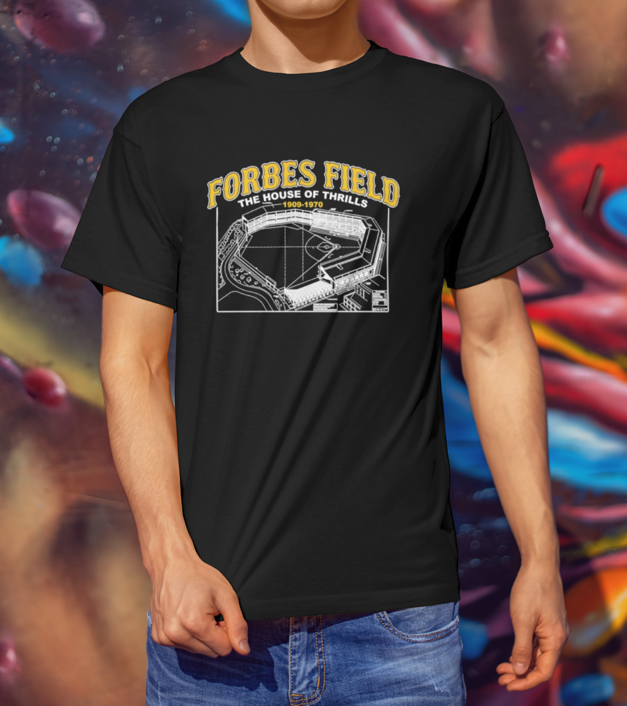 Forbes Field The House Of Thrills 1909 1970 Blueprint Pittsburgh PA T-Shirt