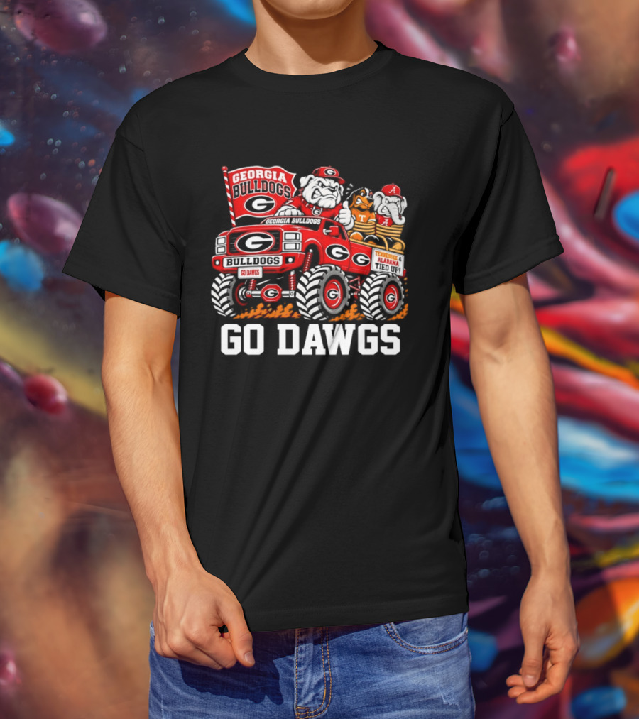 Georgia Bulldogs Monster Truck Go Dawgs Rivalry With Tennessee Alabama T-Shirt