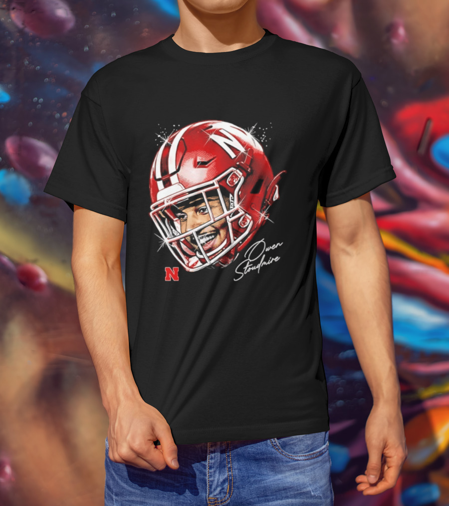 Owen Stoudmire Nebraska Cornhuskers Football Helmet T-Shirt