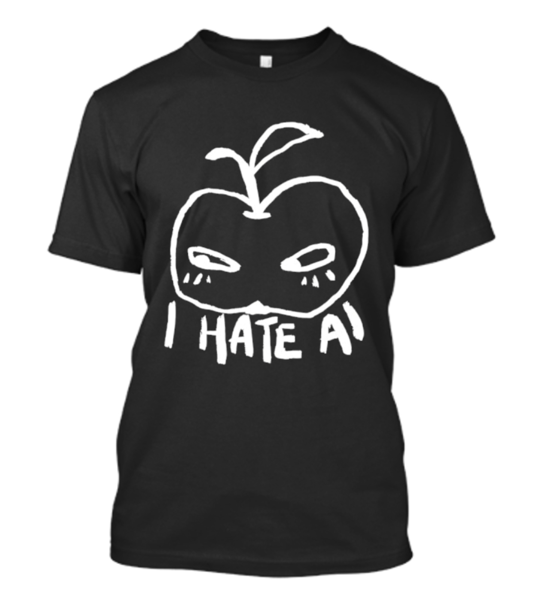 I Hate AI Apple Anti AI Technology Digital T-Shirt
