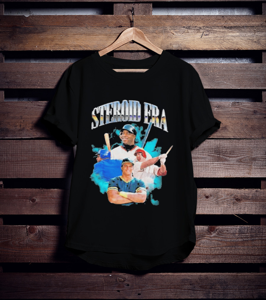 Steroid Era Baseball Players Montage With Bats And Uniforms T-Shirt