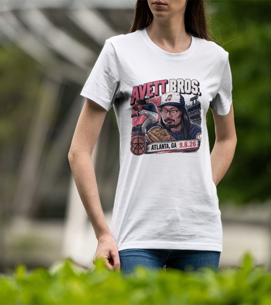Avett Bros Baseball Themed Atlanta GA Sep 08 2026 Concert T-Shirt