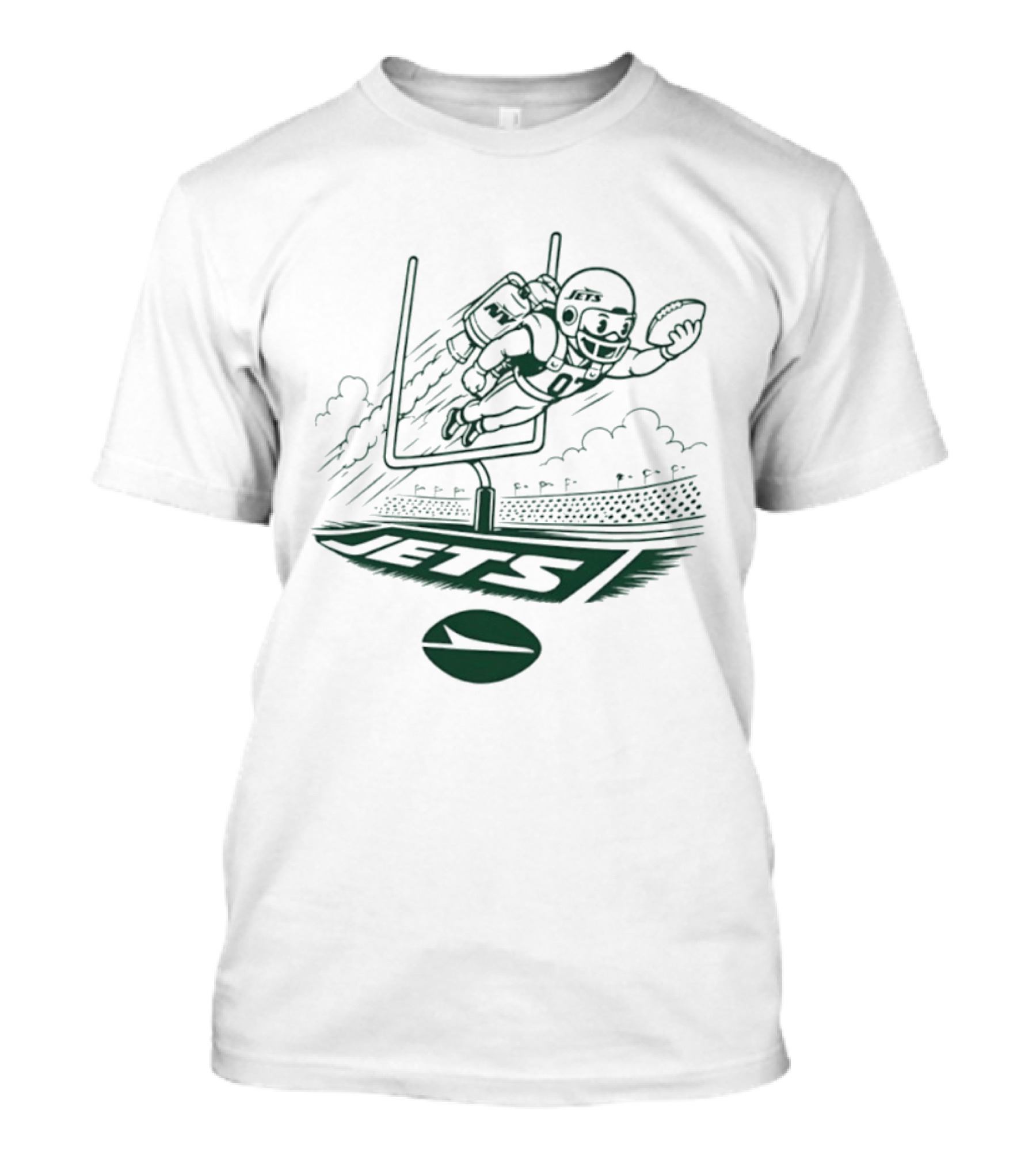 New York Jets Field Goal Jet Football End Zone Celebration T-Shirt