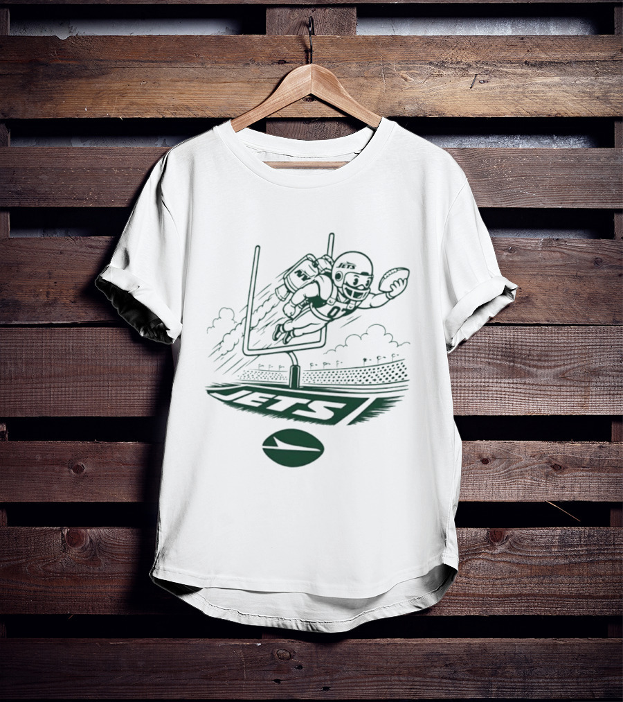 New York Jets Field Goal Jet Football End Zone Celebration T-Shirt