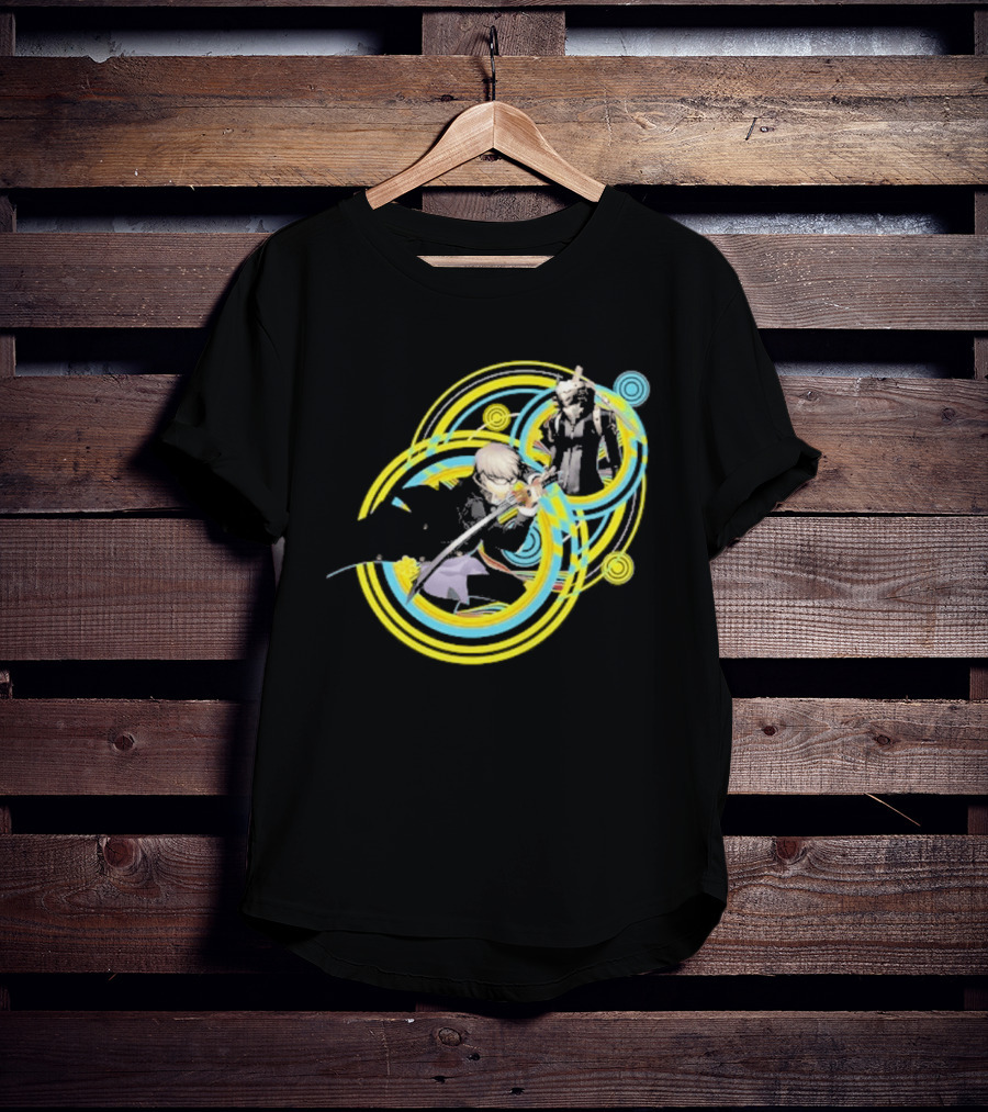 Persona 4 Revival Black Vibrant Character Artistry T-Shirt