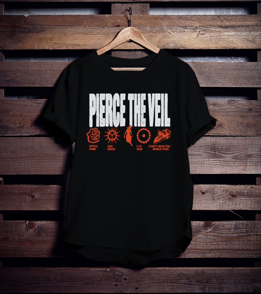 Pierce The Veil San Diego September 12 2026 Symbols Live At Petco Park T-Shirt