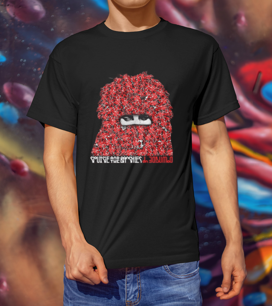 Siouxsie And The Banshees I Promise Red Floral Mask Eyes T-Shirt