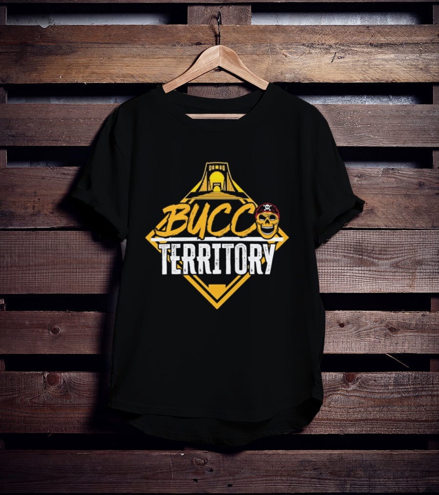 Bucco Territory Pittsburgh Pirates Fan Apparel With Skull And Ballpark T-Shirt