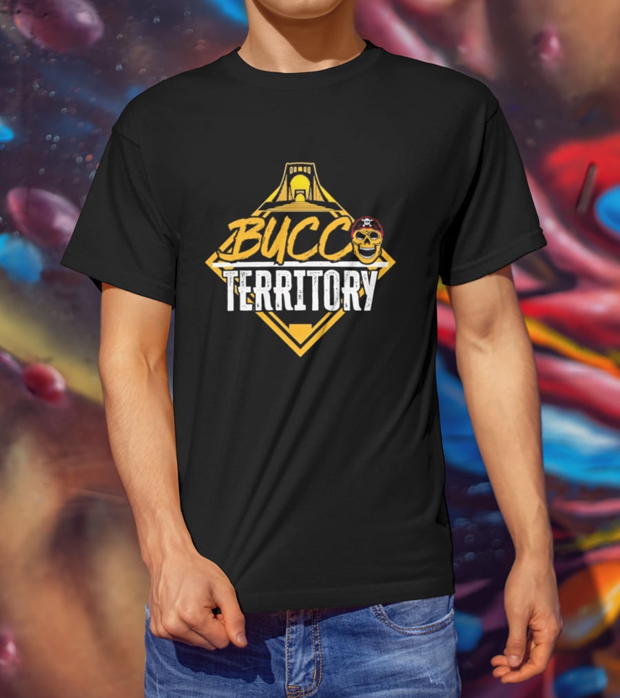 Bucco Territory Pittsburgh Pirates Fan Apparel With Skull And Ballpark T-Shirt