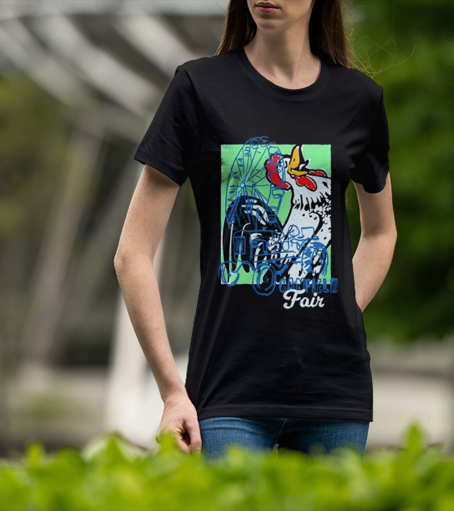 Canfield Fair Rooster Tractor Ferris Wheel Paint T-Shirt