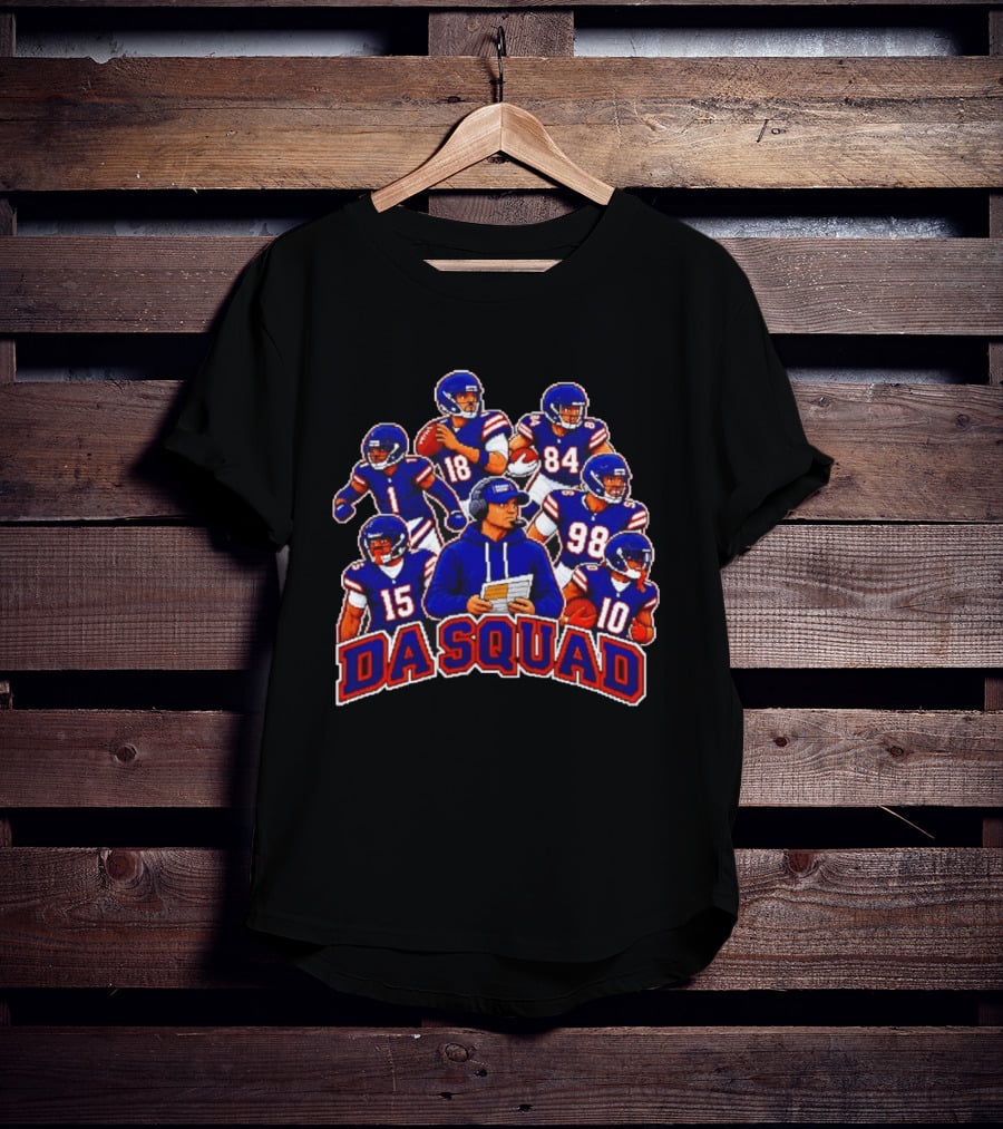 Da Squad Chicago Bear 8bit Game Quarterbacks And Coach Pixel T-Shirt