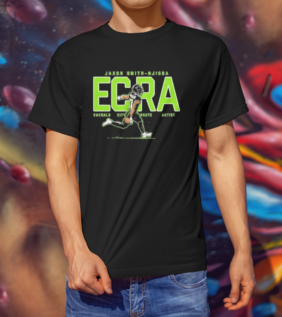 Jaxon Smith Njigba ECRA Emerald City Route Artist T-Shirt