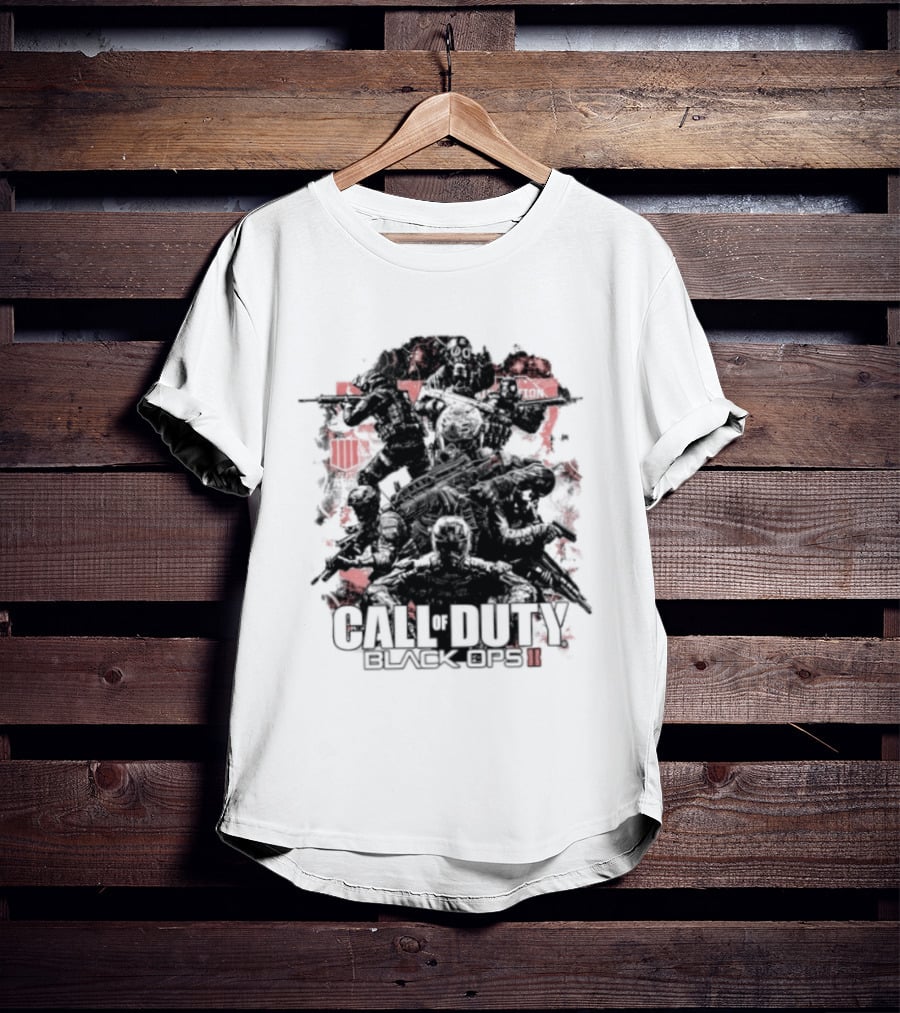 Call Of Duty Black Ops II Video Game Shooter Red T-Shirt