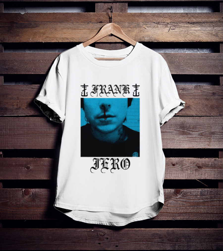 FRANK IERO Bloody Nose Blue White T-Shirt