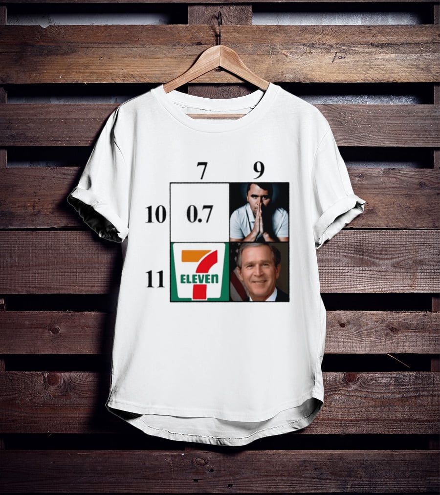 7 Eleven 07 George W. Bush Charlie Kirk Punnett Square 9 10 11 T-Shirt