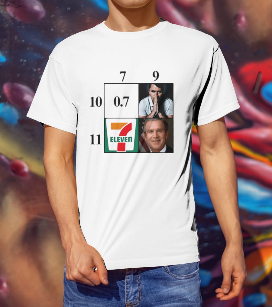 7 Eleven 07 George W. Bush Charlie Kirk Punnett Square 9 10 11 T-Shirt