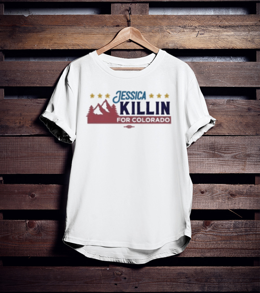 Jessica Killin For Colorado Five Stars Mountain And Trees T-Shirt