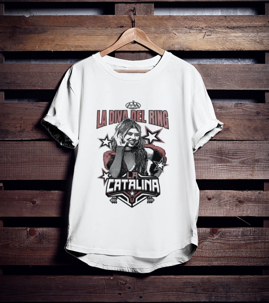La Catalina AAA La Diva Del Ring Wrestling Star Crowned Glory T-Shirt