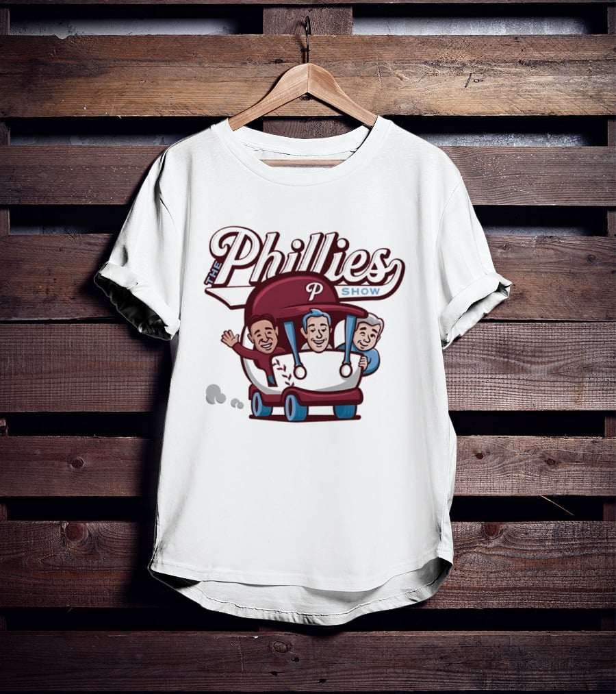 Philadelphia Phillies The Phillies Show Vintage Cartoon Golf Cart T-Shirt