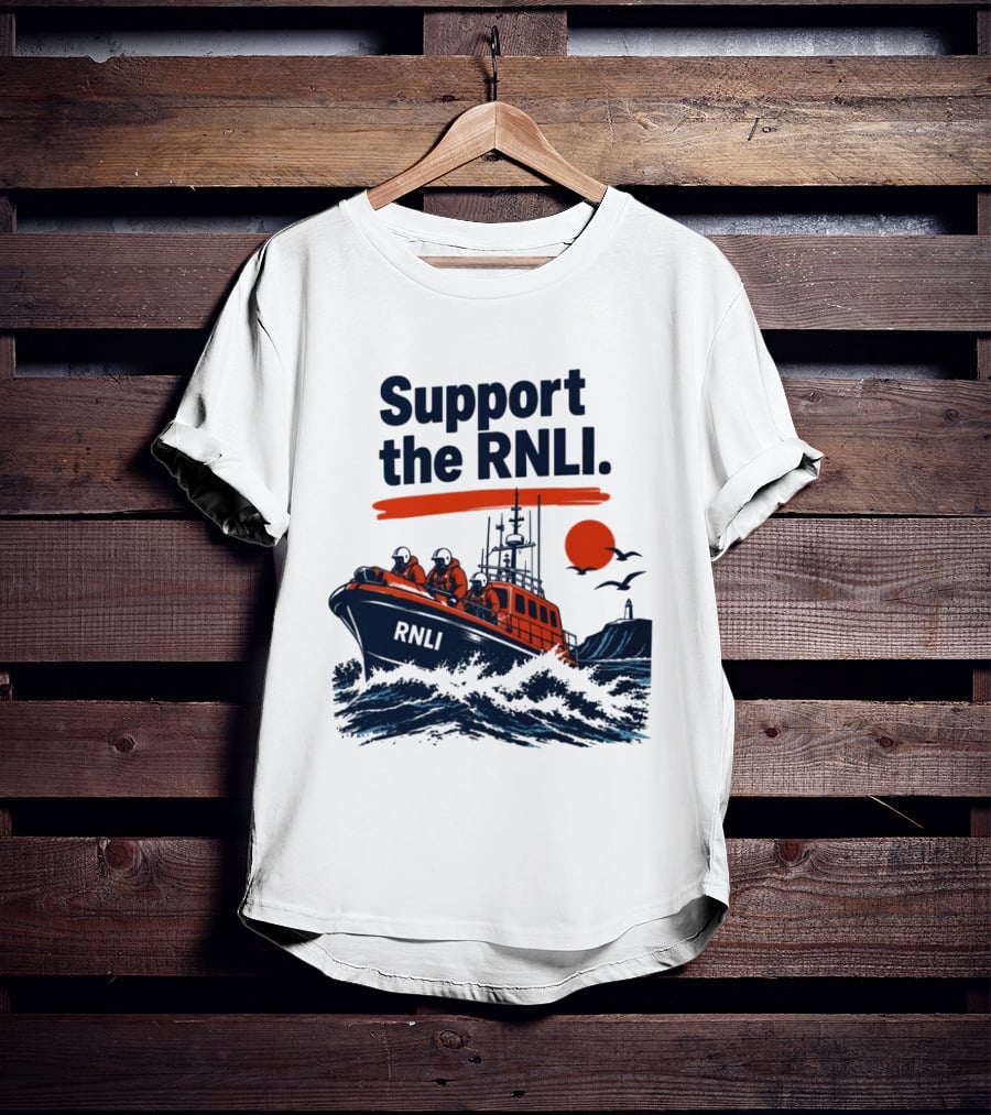 Support The RNLI Lifeboat Rescue At Sea T-Shirt
