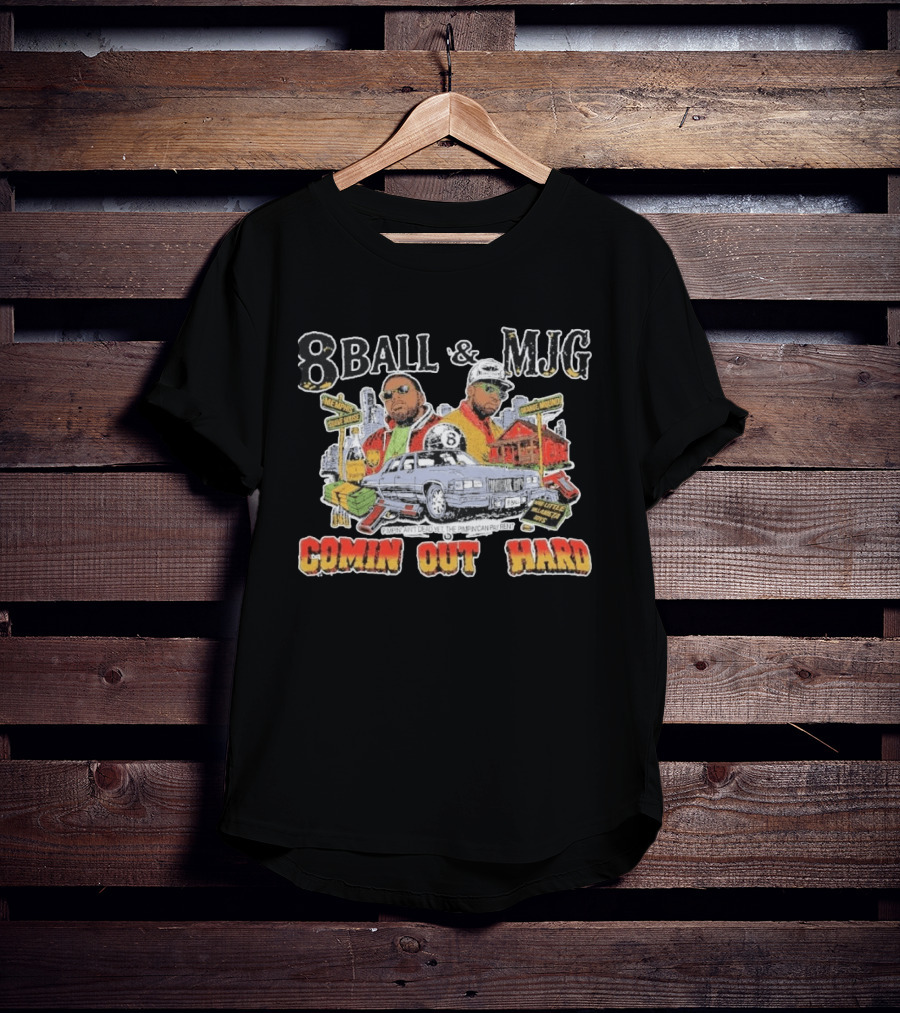 8Ball & MJG Comin Out Hard Memphis Orange Mound Pimpin' Ain't Dead Yet T-Shirt
