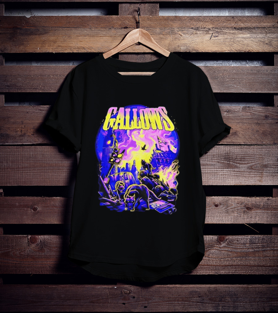 Gallows London Big Ben Wolf Apocalypse Urban Chaos Scene T-Shirt