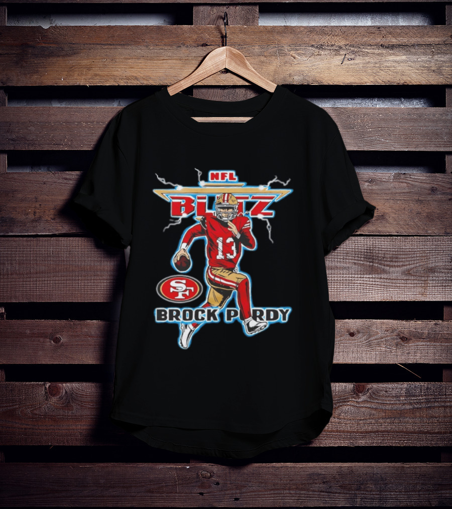 Brock Purdy NFL Blitz San Francisco 49ers SF Logo 13 T-Shirt