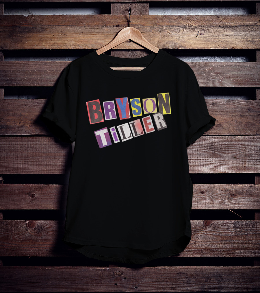 Bryson Tiller 2026 Tour The Neo Trapsoul Colorful Text Collage T-Shirt