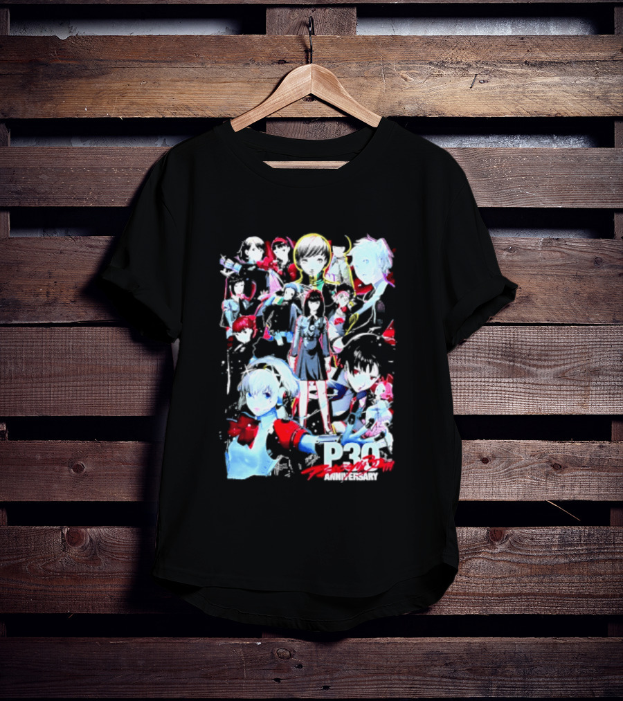 Chillweeb Persona 30th Anniversary Anime Characters P3 25th Anniversary Edition T-Shirt