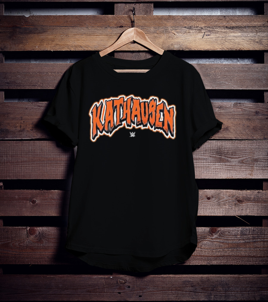 Karl Anthony Towns WWE KATHausen Wordmark Halloween Font T-Shirt