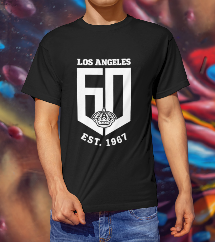 Los Angeles Kings 60th Anniversary EST. 1967 Diamond Crown Celebration T-Shirt