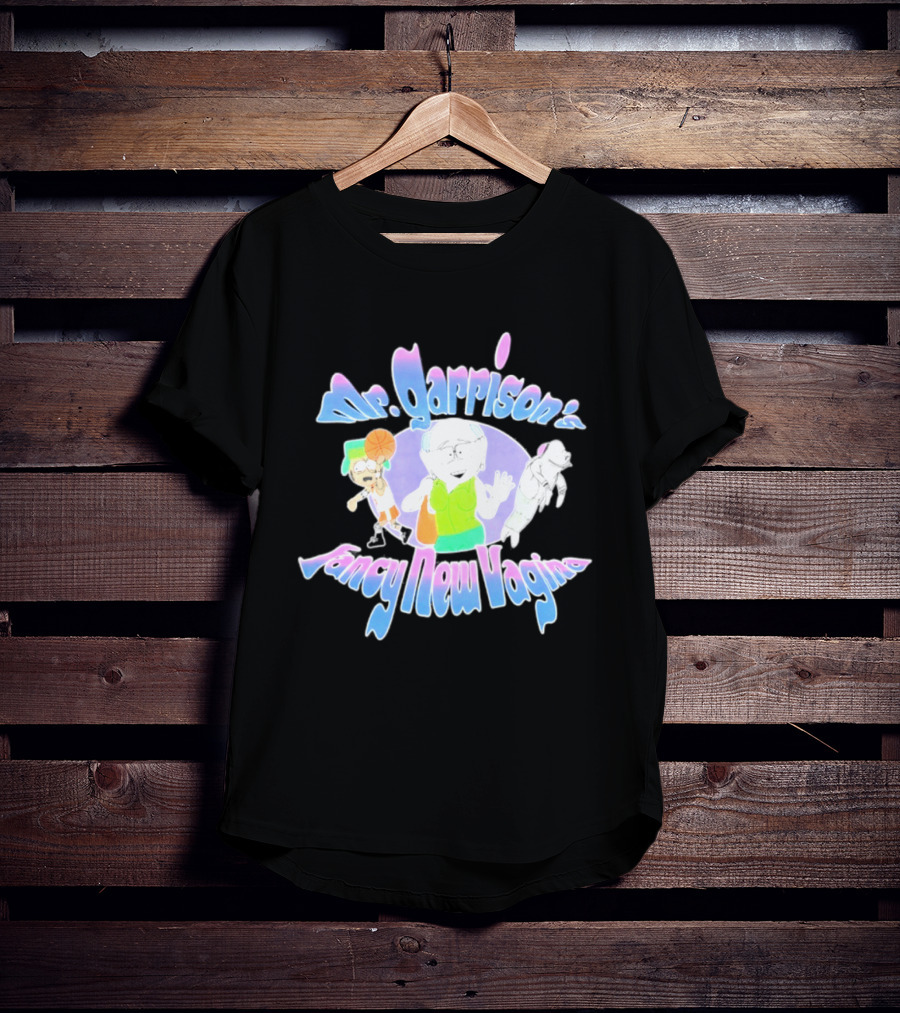 Mr Garrison's Fancy New Vagina South Park Basketball Cartoon Characters T-Shirt