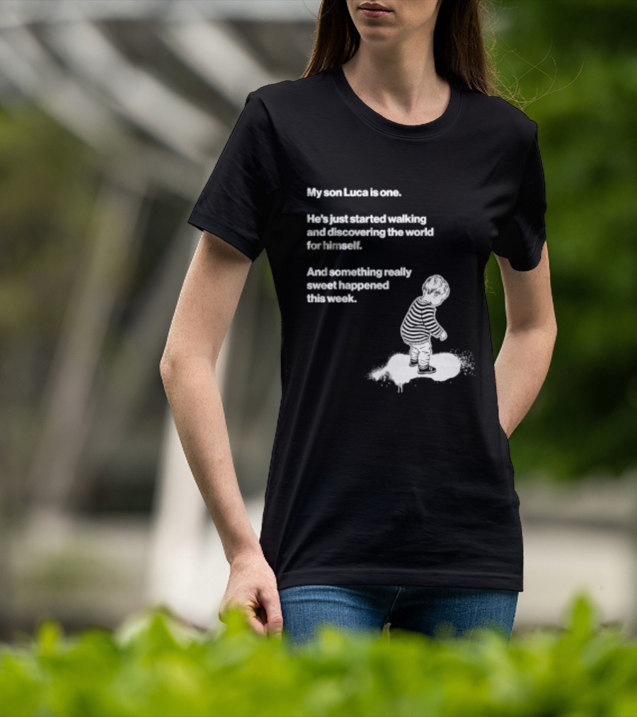 Luca Is One First Steps Adventure Exploring The World T-Shirt