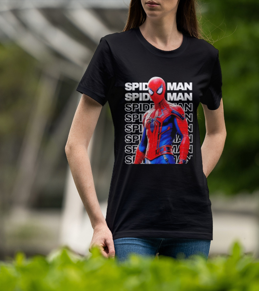 Spider Man Marvel Superhero Peter Parker Iconic Costume Vibrant Heroic T-Shirt