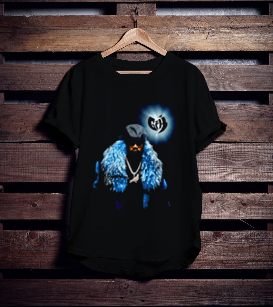 Staple Pigeon Store Staple X Ghostface Killah Collaboration With Wu Tang Clan Influence And Iconic Blue Fur Coat T-Shirt
