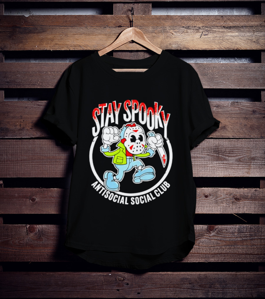 Stay Spooky Antisocial Social Club Jason Voorhees Halloween T-Shirt