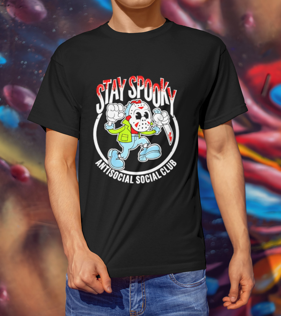 Stay Spooky Antisocial Social Club Jason Voorhees Halloween T-Shirt