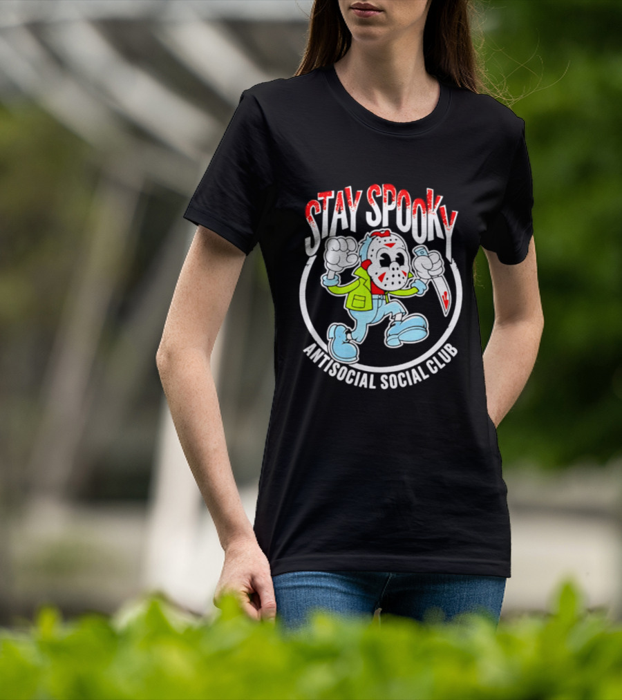 Stay Spooky Antisocial Social Club Jason Voorhees Halloween T-Shirt