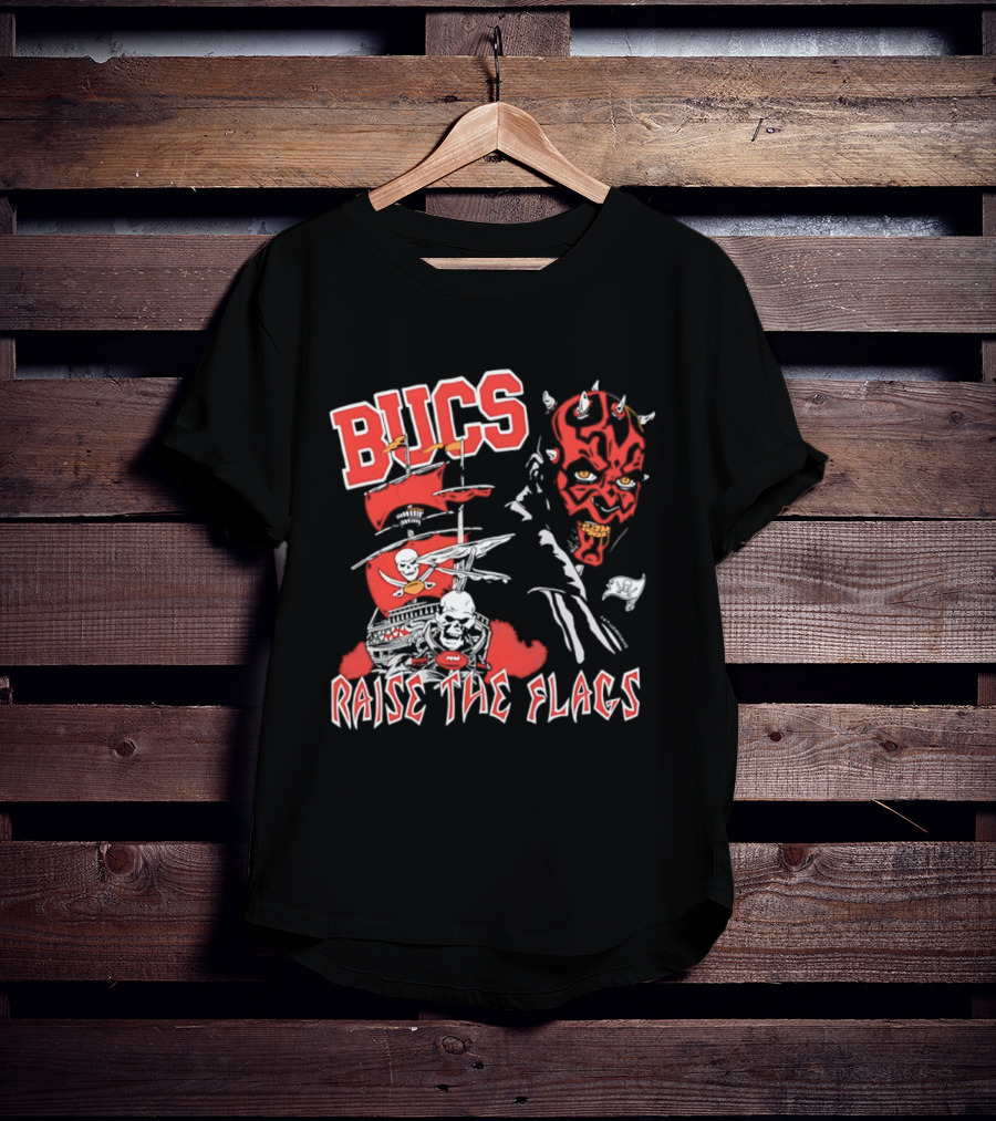 Bucs Darth Maul Raise The Flags Tampa Bay Buccaneers Star Wars T-Shirt