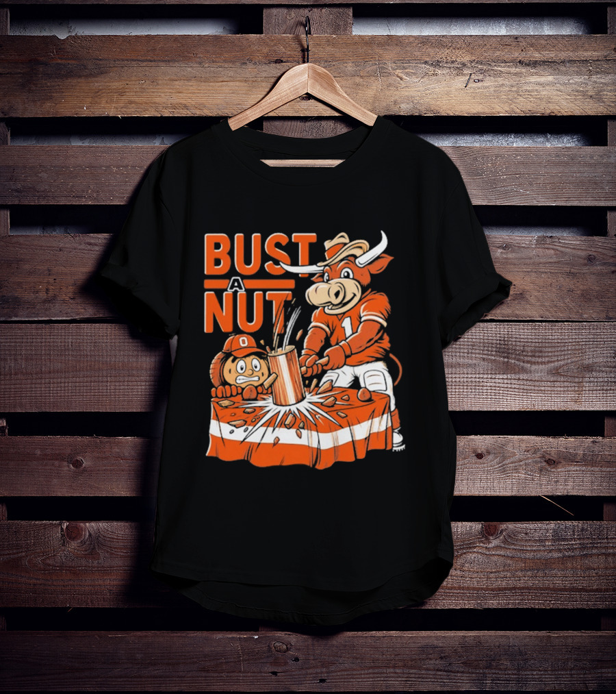 Bust A Nut Texas Football Bevo Beat Competition T-Shirt
