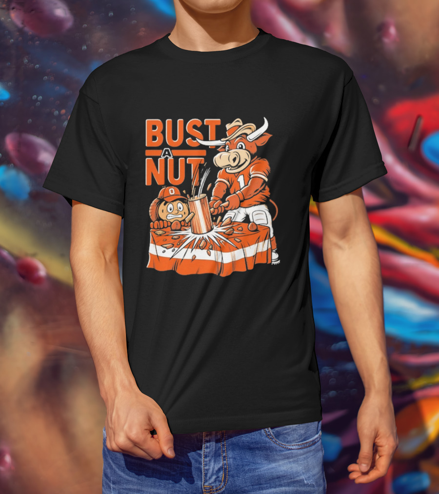 Bust A Nut Texas Football Bevo Beat Competition T-Shirt