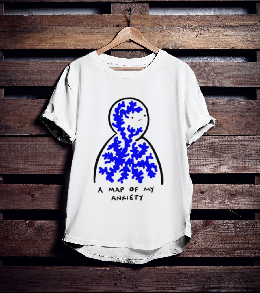 A Map Of My Anxiety Mental Health Awareness T-Shirt