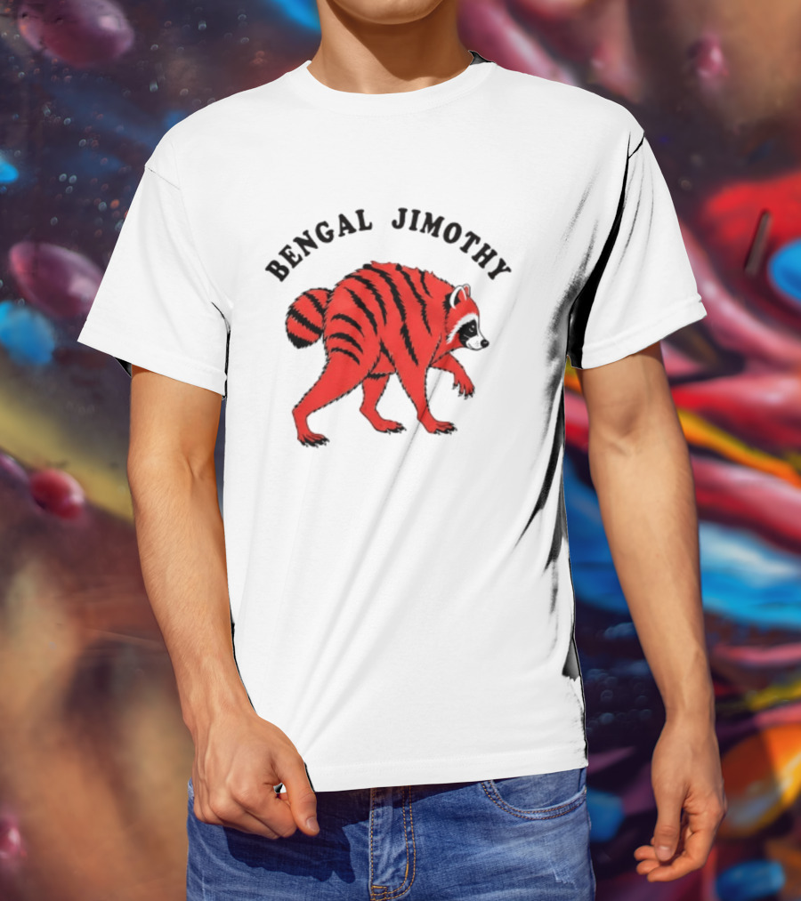 Cincinnati Bengals Bengal Jimothy Cartoon Raccoon T-Shirt