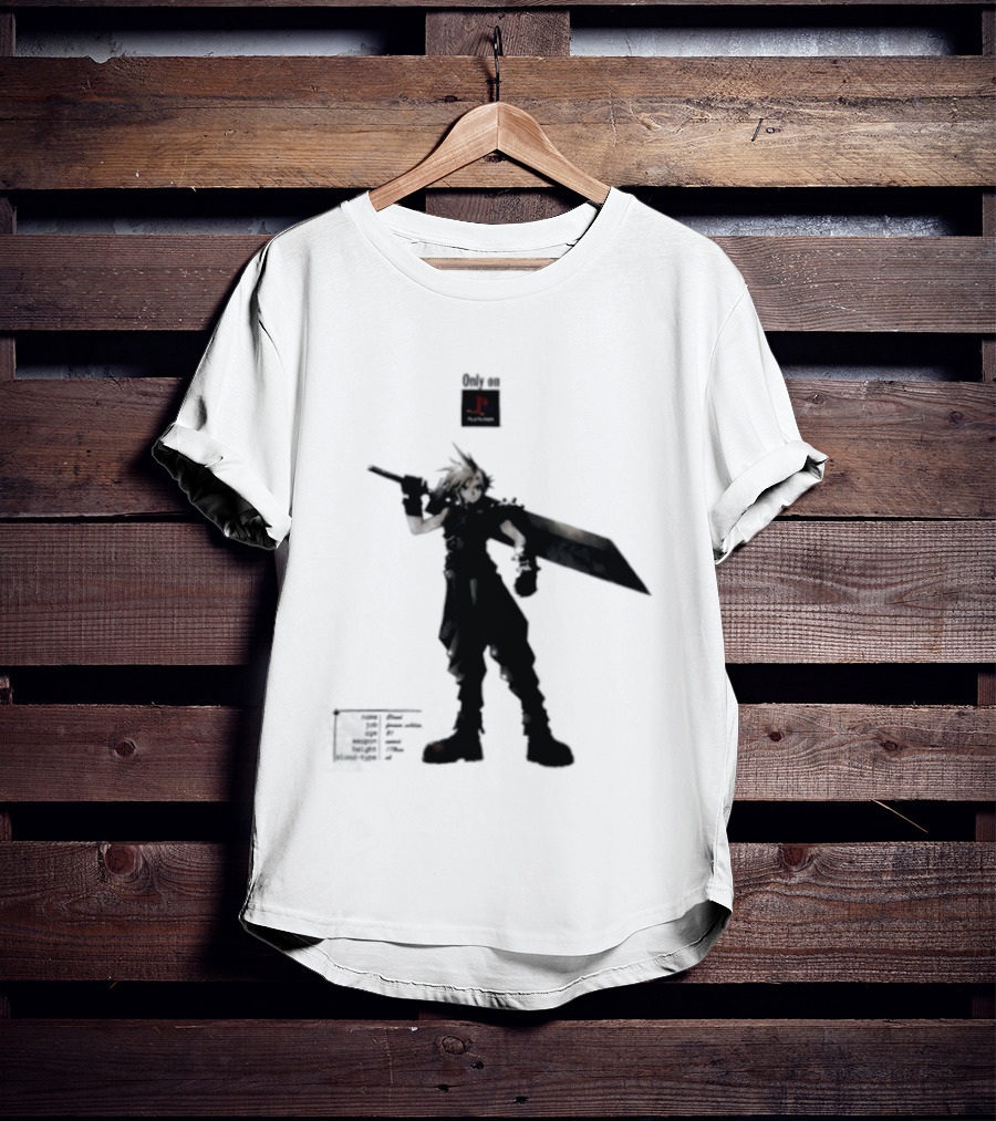 Cloud Strife Final Fantasy VII PlayStation T-Shirt