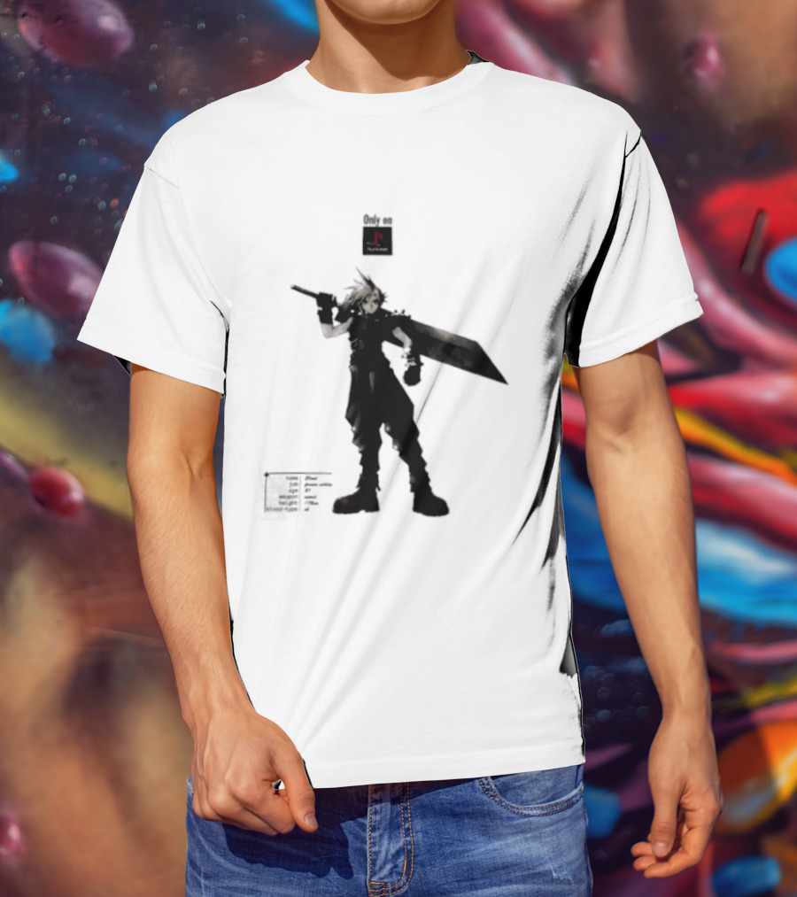 Cloud Strife Final Fantasy VII PlayStation T-Shirt