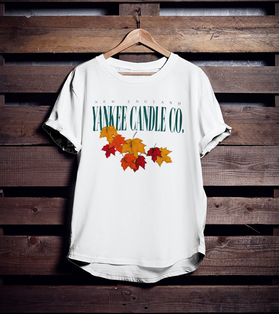 New England Yankee Candle Co Fall Leaves Autumn T-Shirt