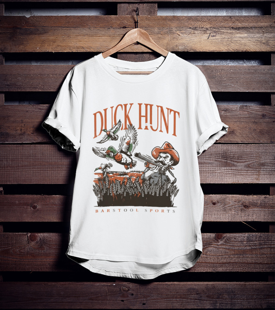 Duck Hunt Cowboy Oklahoma Cowboys Oregon Ducks Barstool Sports T-Shirt