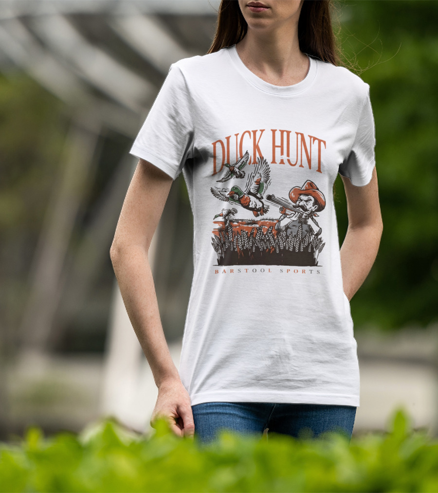 Duck Hunt Cowboy Oklahoma Cowboys Oregon Ducks Barstool Sports T-Shirt